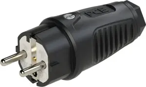 PCE Taurus2 Rubber Plug 16A 230V IP54 Schuko Black