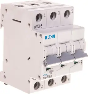 Автоматический выключатель Eaton PLSM-B16/3-MW, 3-полюсный, характеристика B, 16А, 10кА