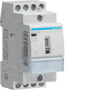 Модульный контактор Hager ERC425 25А 4НО 230В AC Photo 1