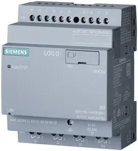 Siemens LOGO! 24RCEO Logic Module, 8 Digital Inputs, 4 Digital Outputs, 400 Blocks