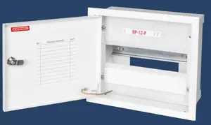KARWASZ RP-12-P Flush-Mounted Distribution Board, IP30, White, Sealable
