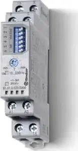Finder 81.01.0.230.0000 Multifunction Timer Relay 1P 16A 12-230V AC/DC 0.1s-10h