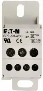 Eaton BPZ-KB-4/80 1-polu sadales bloks, 80A