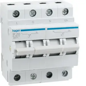 Модульный переключатель Hager SF263 2P 63A 230В