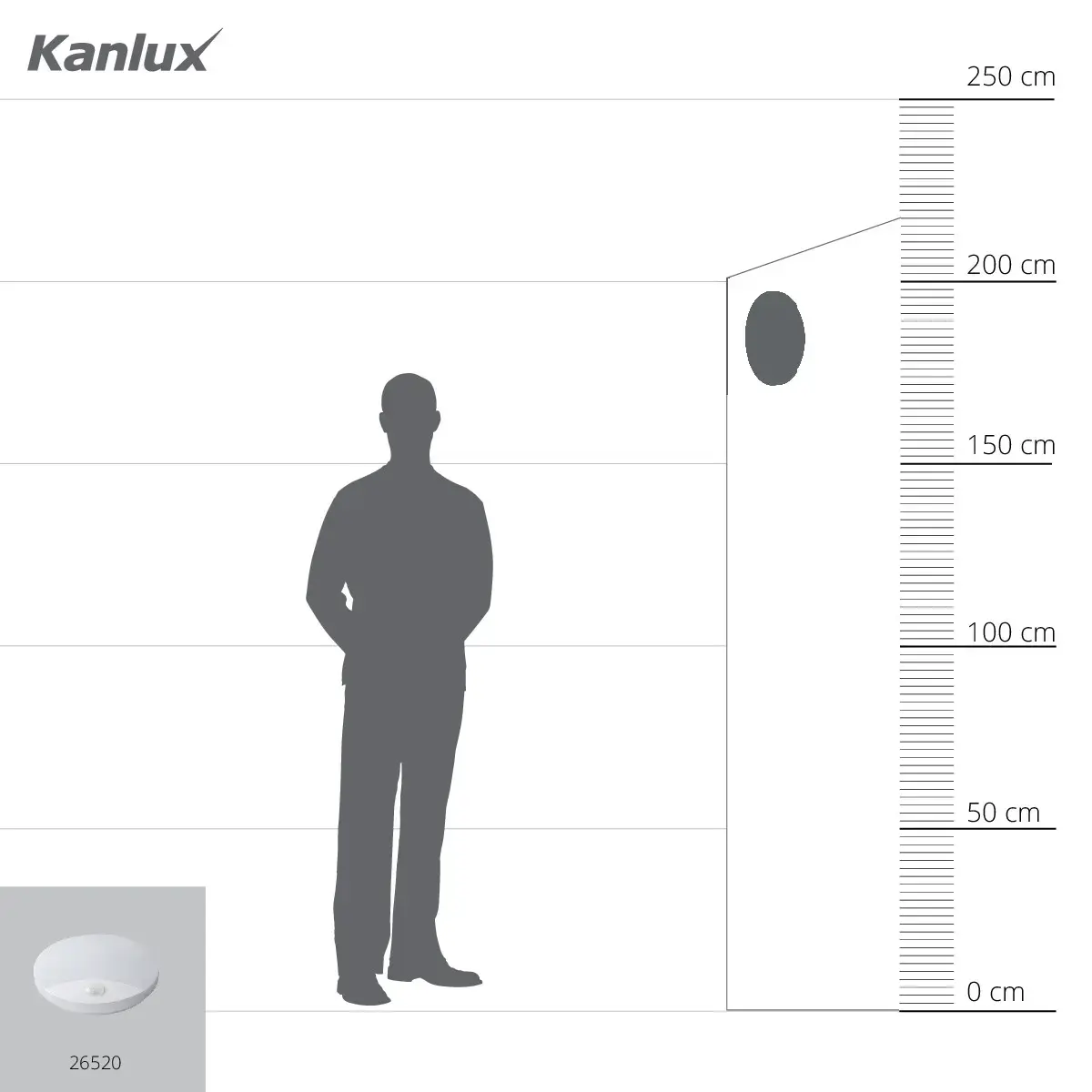 Kanlux SANSO LED 15W griestu gaismeklis ar kustības sensoru Photo 8