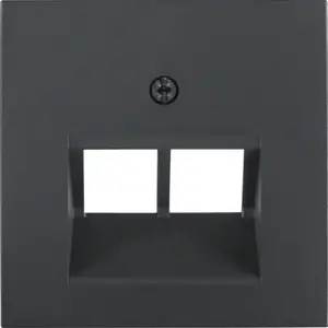 Hager 14091606 Faceplate for UAE Connection Socket, Anthracite