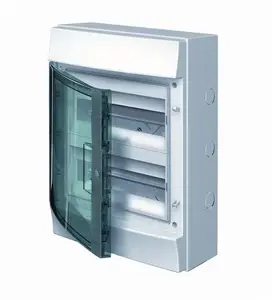 ABB Surface-Mounted Enclosure with Transparent Door IP65, N+PE Terminals