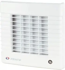 VENTS 100MAT sadzīves aksiālais ventilators 100mm 18W 34dB ar automātiskām žalūzijām un taimeri