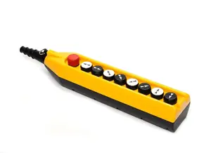 Promet PV9E30B4444 Control Pendant Station, 9 Buttons with 30mm Emergency Stop, Two-Speed Operation