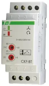 Реле контроля последовательности и асимметрии фаз F&F CKF-BT 10A 1P 0,5-15с 40-80В
