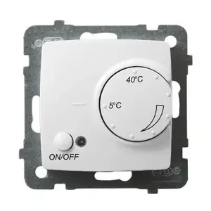 Ospel KARO RTP-1S/m/00 Temperature Controller with Floor Sensor, White, 230V