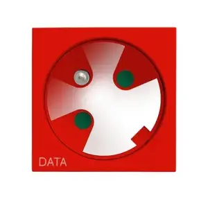 Ospel GK-1ZK/22 Single Socket-Outlet with Key, 16A, Red, IP20