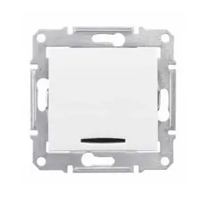 Schneider Electric Sedna SDN1400121 1-Gang Illuminated Light Switch, White