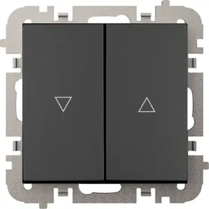 ELEKTROPLAST Vestra Shutter Switch, Flush-Mounted, IP20, Black, 3816-19