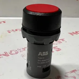 ABB CP1-10R-02 Monostable Pushbutton, 22mm, Concave, 2 NC Contacts, Red