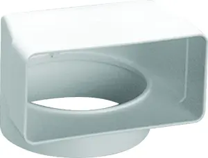 VENTS 430 Ventilation Duct Connector Elbow 120x60 mm to 100 mm Round