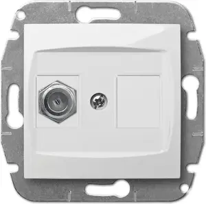 Elektro-Plast CARLA F-type TV Socket, White, 1786-10