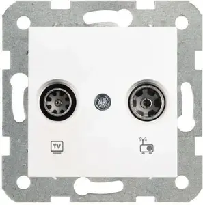 VIKO Karre RTV End Antenna Socket, White