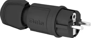 Bals Uni-Schuko Multi-Grip Portable Plug 16A 230V IP44 Black
