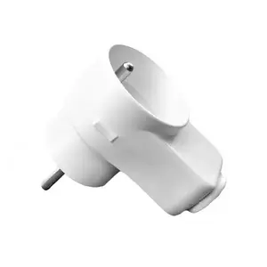 Вилка с розеткой Elgotech WTG-10 16A с заземлением белая