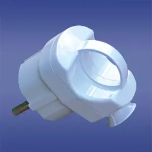 Угловая разборная вилка Elektroplast AWA-5 с ручкой 16А 2P+E белая