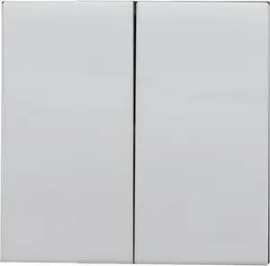 KOS KOS66 Double Rocker Switch Cover 45x45 mm White