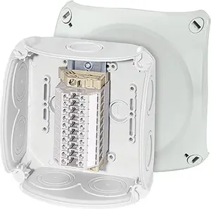 Hensel RK 0610 T sadales kārba, 130x130x77 mm, 10x4 mm², IP66, pelēka