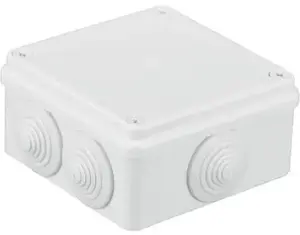 Герметичная распределительная коробка для наружного монтажа Pawbol S-BOX 106B, 100x100x50 мм, 6 вводов, IP55, белая