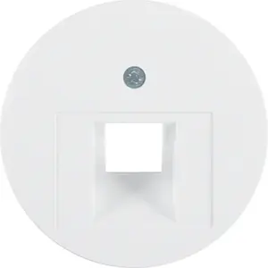 Hager 14072089 Wall Plate for RJ11/RJ12/RJ45 Data Socket, White