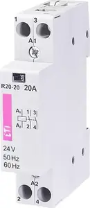 Модульный контактор Eti-Polam 20А 24В AC 2НО 0НЗ R 20-20