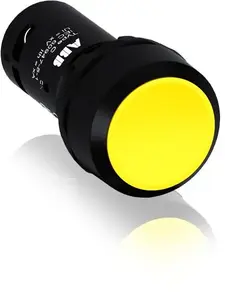 ABB Flush Pushbutton 1NO Yellow 1SFA619100R1013