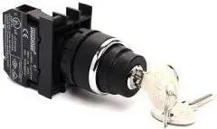 Emas T0-B100A20 Key-Operated Control Switch, 1NO 0NC, Non-Self-Resetting