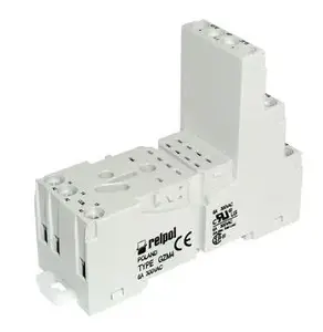 Relpol GZM4 Relay Socket for R4 Relays, Gray