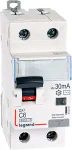 Дифференциальный автоматический выключатель Legrand P312 2P 6A C 30мА тип AC