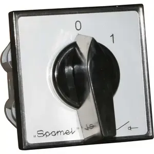 Spamel ŁK16R-1.825P03 Cam Switch, 16A, 1-Pole, 0-1 Position, Panel Mount