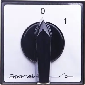 Spamel ŁK25R-1.828P03 Cam Switch 0-1 1-Pole 25A Flush Mounted