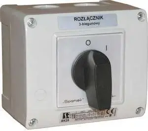 Кулачковый переключатель Spamel SK40-1.828OB13 0-1 2-полюсный 50А в корпусе