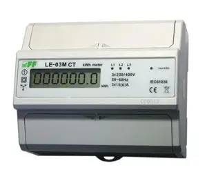 Трехфазный счетчик электроэнергии FF LE-03M с программируемым коэффициентом трансформации, RS-485 MODBUS и ЖК-дисплеем класса 1
