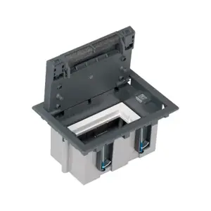 Напольная розетка Kontakt-Simon SF110/1, одинарная, серая, IP40