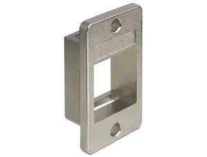 Goobay Keystone Holder Bezel for Device Installation, Zinc, Silver