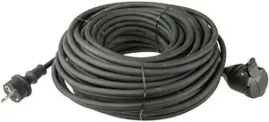 Удлинитель EMOS P01720, 1 розетка, 20 м, H07RN-F 3x1.5 мм², черный