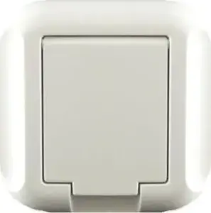 Timex TOPAZ Single Socket with Earthing 16A 250V with Flap White IP44