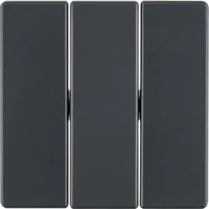 Hager 16656086 Triple Switch Rocker for Q.1/Q.3 Series, Anthracite