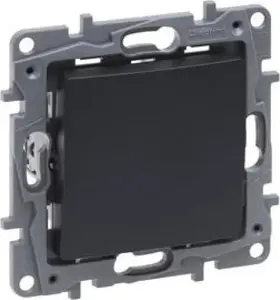 Legrand Niloe Selection 10AX Single-Pole Switch, Anthracite