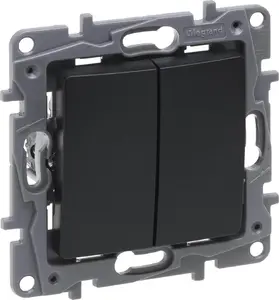 Legrand Niloe Selection Double Switch 10AX Anthracite 762205