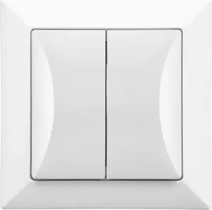 Timex Opal WP-2 Op Double Rocker Light Switch White