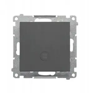 Kontakt-Simon TW1L.01/116 Single-Pole Switch with LED Backlight, 10 AX, 250 V, Graphite Matte