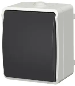 Düwi Aqua Plus 40112 Surface-Mounted Bell Push Button, IP54, Grey-Graphite