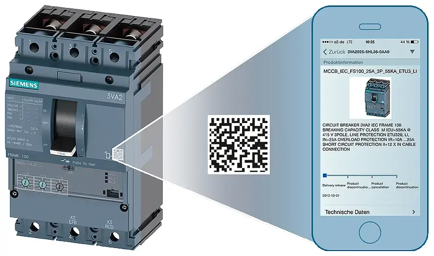 Siemens 3VA1163-4ED46-0AA0 automātslēdzis 63A 4P Photo 2