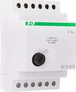 F&F SCO-813 Push-Button Dimmer 1000W 4.5A 230V AC Grey